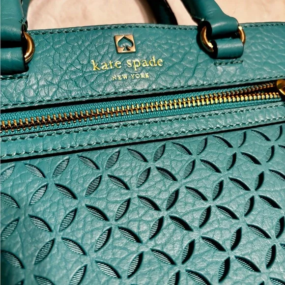 Kate Spade Turquoise Satchel Perri Lane Romy NWOT - Picture 2 of 5
